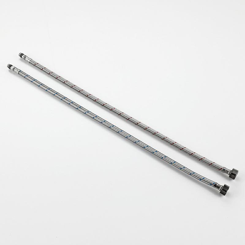 60cm Stainless Steel Nylon Braided Tube Pipe Hose Silicone Plumbing Thermoresistant Tap Basin Faucet Sink Kitchen Bathroom