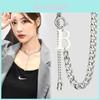 Stylish Titanium Steel Letter B Necklace For Women Trendy Hip Hop Jewelry 51cm To 80cm