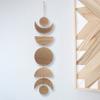 1PC Vintage Sun and Moon Wooden Pendants for Home Decoration Raw Wood Chips Handicrafts