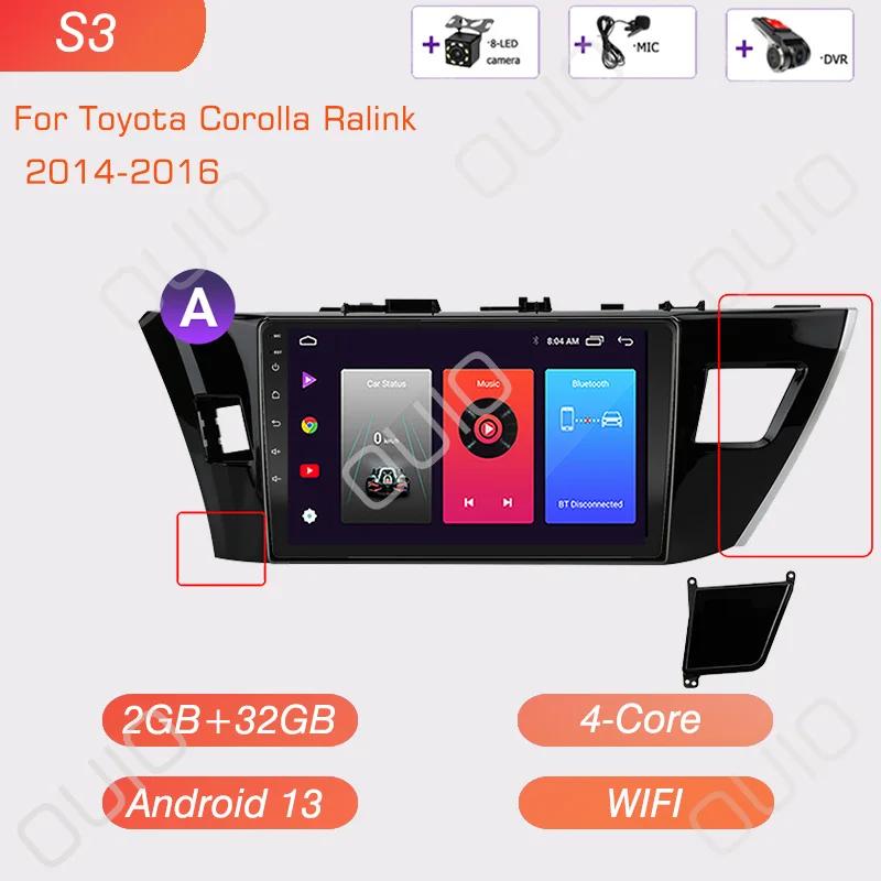Android 13 Radio For Toyota Corolla Ralink 2013 2014 2015 2016 Car Stereo Multimedia Player Carplay Auto GPS Navigation 2DIN DSP