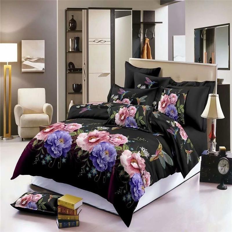 3d Flower  Bedding Set Double Bed Queen Twin Size Bed Linen Set