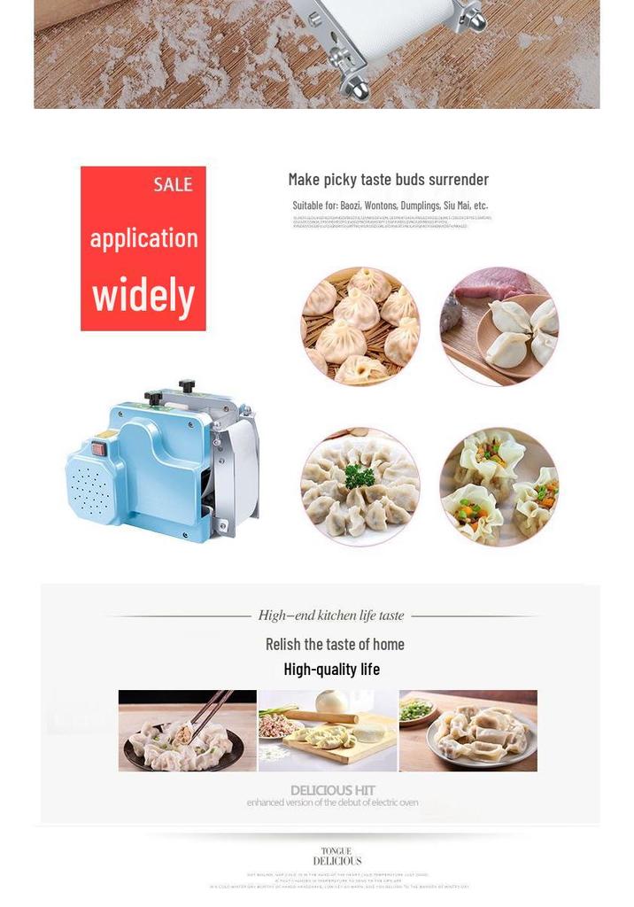 Multifunctional Electric Dumpling & Wonton Wrapper Machine - Household Imitation Hand-made Dough Roller
