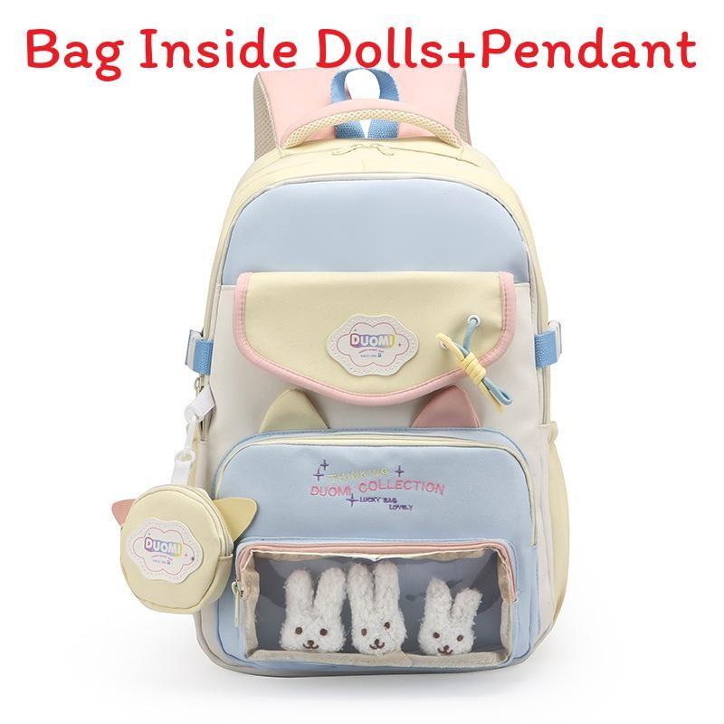 Student Backpack Cartoon Pattern With Durable Nylon For Middle School Girls And Boys Style One