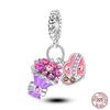 New 925 Silver Fashion Beer Champagne Red Wine Glass Drink Charms Beads Fit Original Bracelet DIY Jewelry Gift