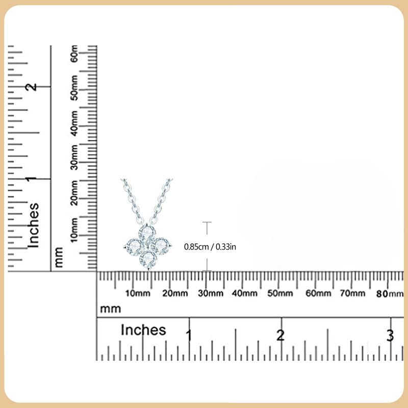 Skutečný 0,4cttw jetelový náhrdelník s moissanite přívěskem pro ženy S925 postříbřený 18K zlatý diamantový řetěz náhrdelníky velkoobchod