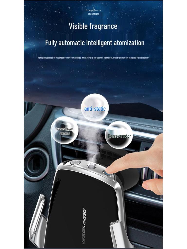 Fully Automatic Multifunctional Car Air Vent Phone Holder with Perfume Aroma Spray