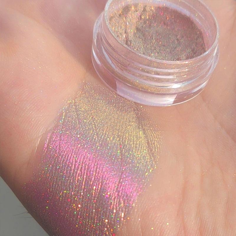 Multichrome Chamäleon Lidschatten Pulver Nagel Glitters Aurora Neon Regenbogen Pigment Chrom Pulver Schillernden Lidschatten Nagel Dekore