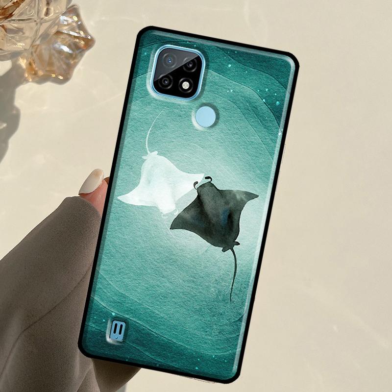 Animal Manta Ray For Realme 14 Pro Plus 10 11 12 13 GT 6 6T 5 GT7 Pro C61 C55 C53 C51 C21Y C25S C67 C75 Case
