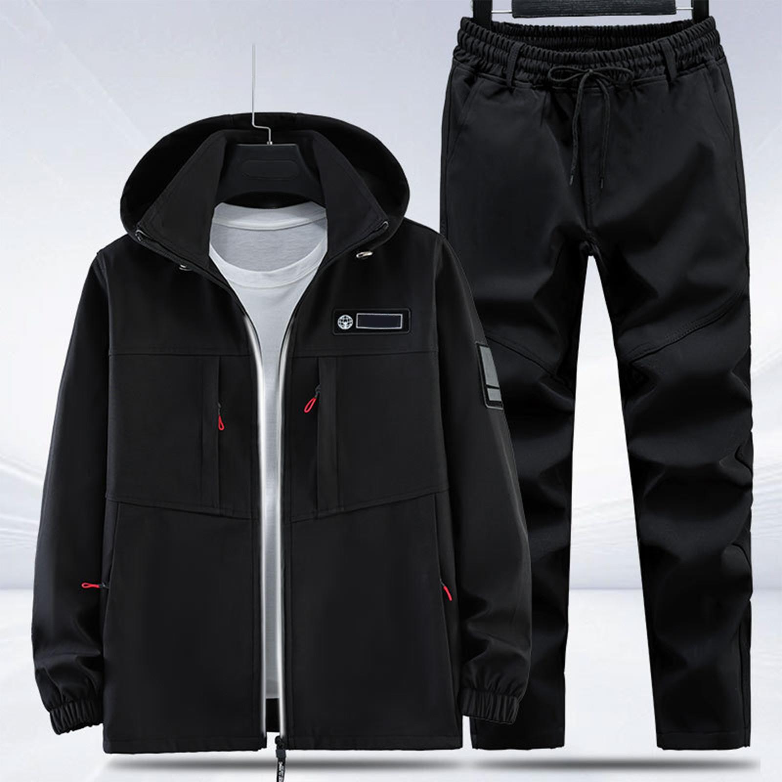 

Мужской костюм для активного отдыха, водонепроницаемая куртка, мужской костюм для альпинизма с капюшоном XXL чёрный