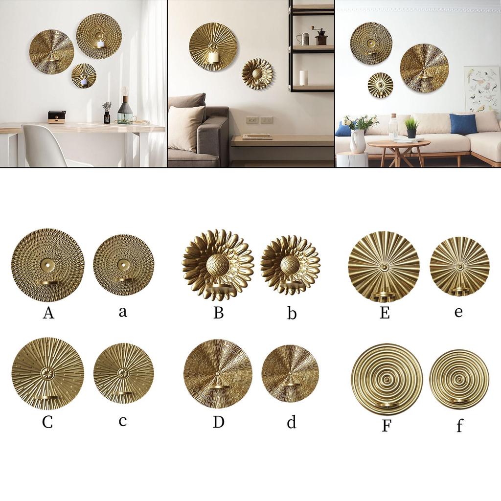 Metal Wall Sconce Candle Holder Decor, Wall Mounted Candle Sconces Holder for