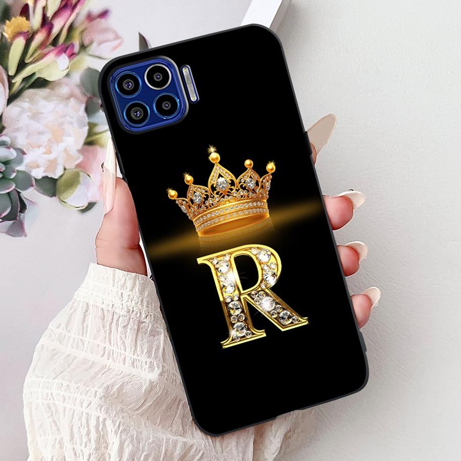 For Motorola One 5G Case Popular Letters Flower Crown Soft Silicone Shockproof TPU Couple Cover For Moto One 5G 2020 Phone Cases