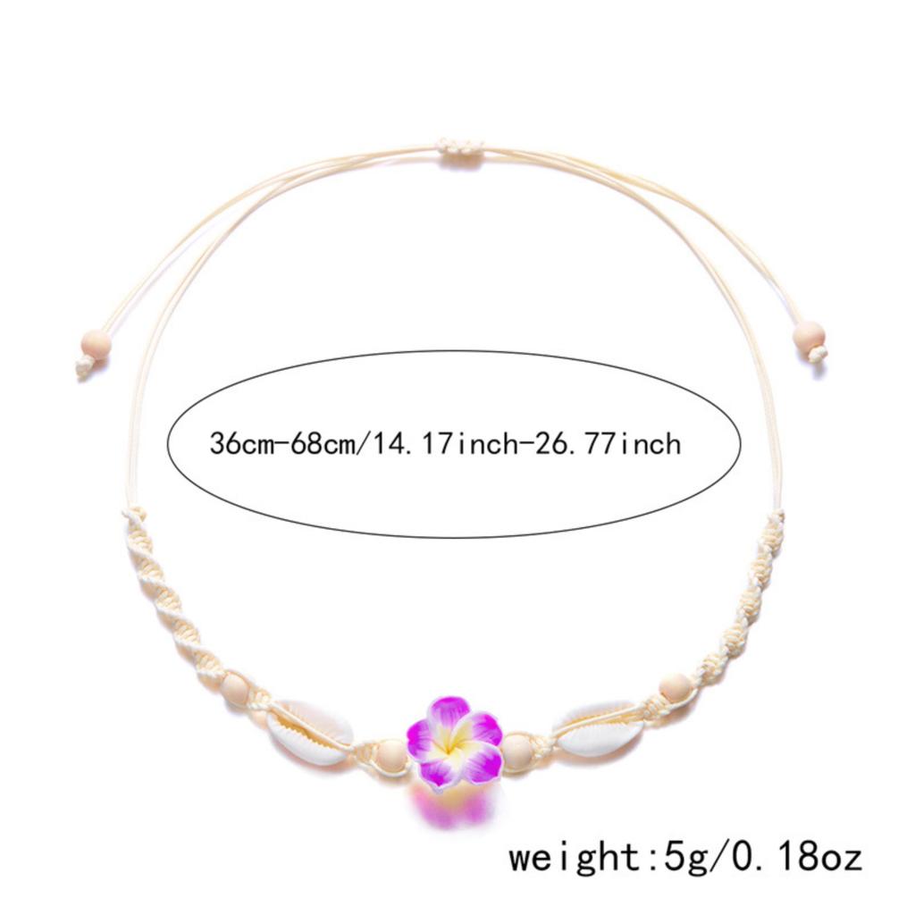 Summer Fashion Soft Flower Adjustable Necklace