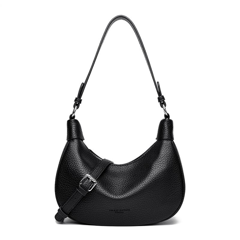 

Pu Leather Shoulder Bag Women s Crossbody Bag Female Small Hobos Armpit Purses and Handbag Ladies Tote чорний