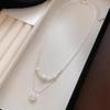 Korean Style Zirconia Mango Star Pendant Pearl Necklace - Versatile, Light Luxury, High-End Clavicle Chain