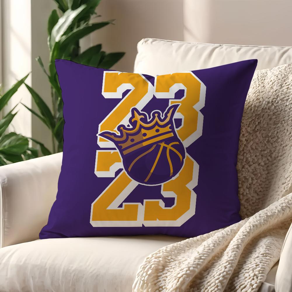 

L-LeBron-J-James Basketball cushion cover Pillow Sofa Printing Decoration Room Home Office Coffee Shop Car Nordic Simplicity 22x22Inch