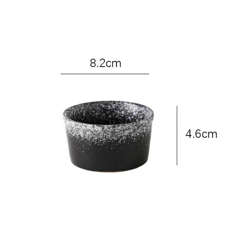 7,6 cm große japanische Gewürzschale, kreative Keramikschale für Sojasauce, Dip-Essig-Schale, runder kleiner Teller, Küchenutensilien, Geschirr