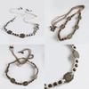 Metal Style Bohemian And Wooden Bead Decor Women Casual Woven Belt For Daily