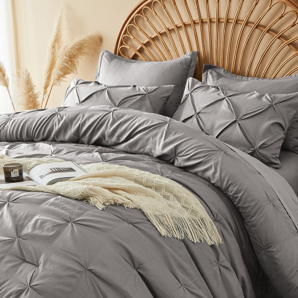 5-Pc/7-Pcs Comforter Set -  Queen Bed In A Bag With Comforters, Sheets, Pillowcases Queen King Full Twin