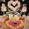 Anniversary Romantic Scene Decoration: Valentine's Confession Bedroom Proposal Balloon Wall Set