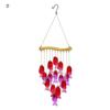 Iron Wind Chimes With Colored Glass For Garden Fish Leaf Design Outdoor Decor Hanging Ornament