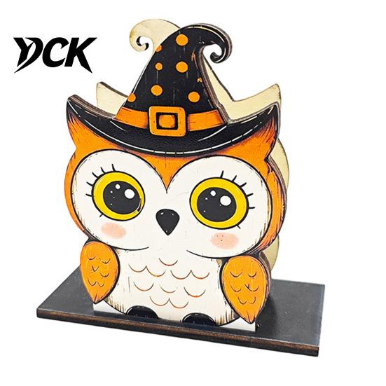 Halloween Home Table Ornament Wooden Napkin Holder, Cute Ghost Black Cat Vertical Paper Stable Stand Towel Stand, Kitchen Tissue Festive Party