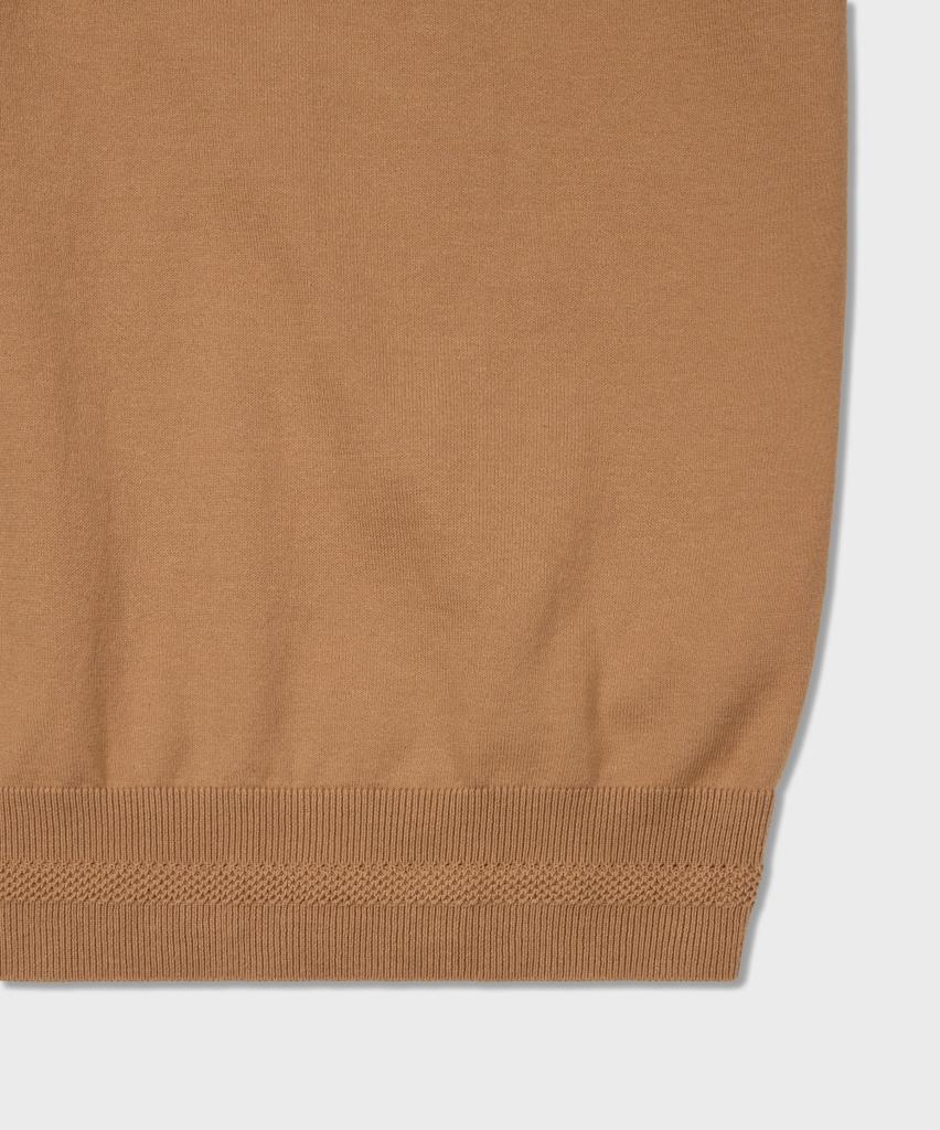 AMFEAST Essential Polo Half Knit Beige