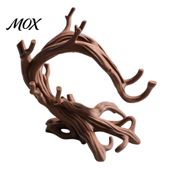 Gadgets para Escritorio Moderno Soporte para Teléfono Rama de Árbol Impreso en 3D, Soporte Artístico de Madera Retorcida Accesorios Estables para Teléfono Móvil, Orgánico Rústico
