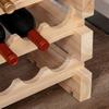 Three-Tier, 36 Bottle Wooden Wine Rack - Natural