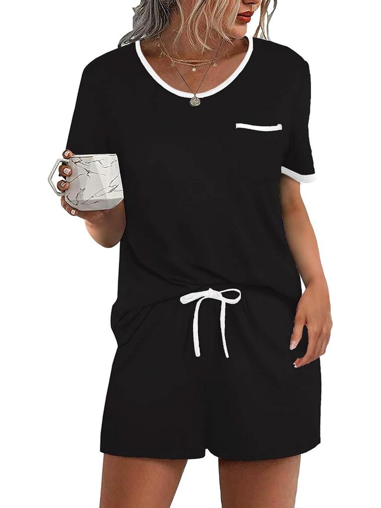 2026 Women's Summer Fashion Set: Round Neck Short Sleeve T-Shirt & Shorts for Casual Wear