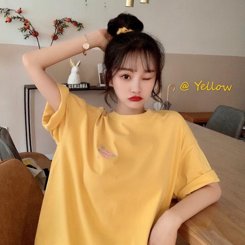 Purple t-shirt women's short-sleeved new summer Japanese gentle Korean chic top loose printing ins tide