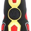 Great LOUIS VUITTON Sneakers Arclight Line Socks Red Black Yellow Nylon Mens 42 Used