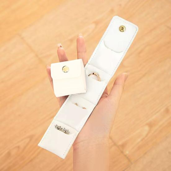 Mini Travel Jewelry Bag Foldable Roll-up Jewelry Storage Pouch Portable Jewelry Organizer