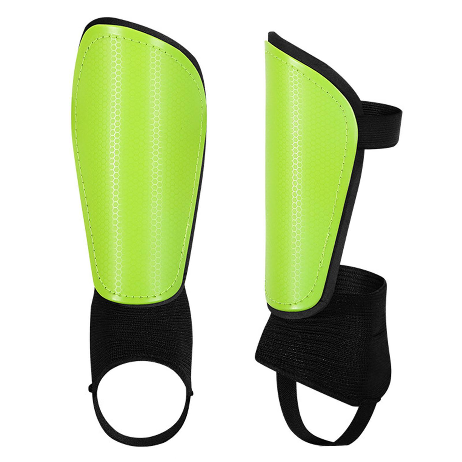 

1 пара прочных амортизирующих многоразовых футбольных накладок на голень для взрослых, спортивных футбольных защитных накладок для теленка, спортивные аксессуары XL флуоресцентный зеленый