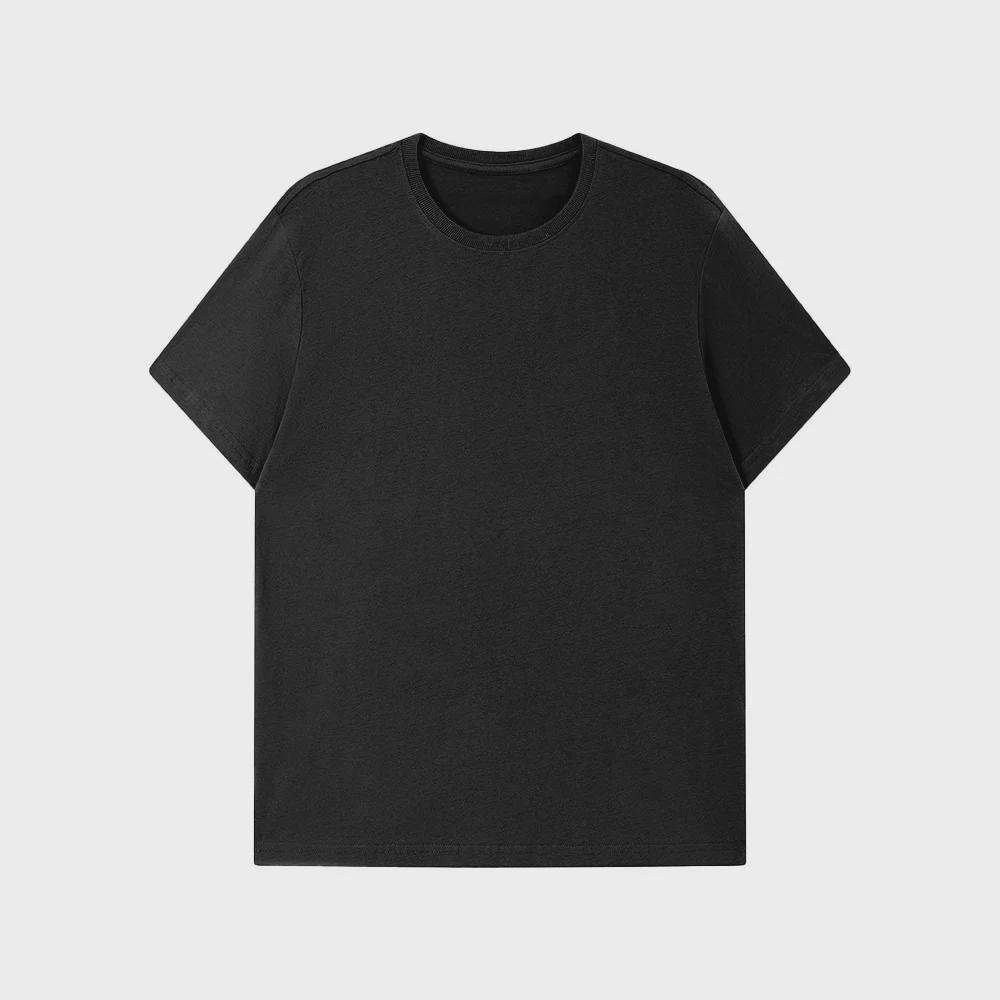 Men's 180g Pure Cotton Brushed Short Sleeve T-Shirt - Summer High Quality, Customizable Top