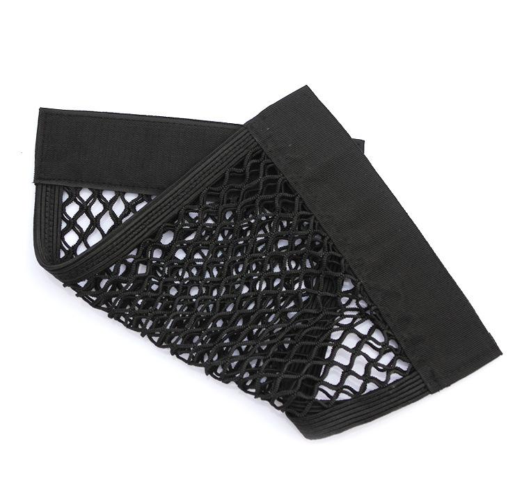 Car Back Rear Mesh Trunk Seat Elastic String Net Magic Sticker Storage Bag Pocket Cage Auto Organizer Seat Back Bag