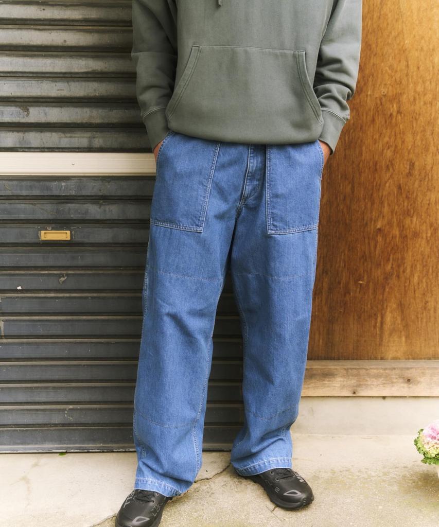 Snow Peak TAKIBI Denim Pants and Light Size L PA-25AU008, Men's Women's, Blue,