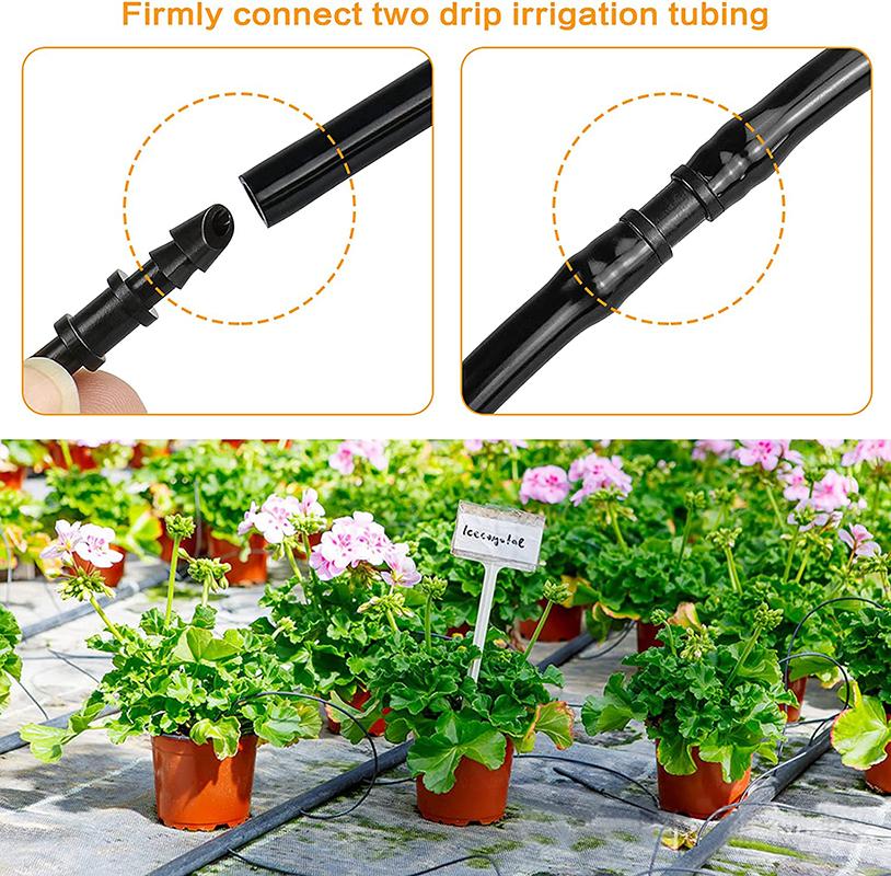 Соединительные фитинги с зазубринами для капельного орошения 1/4 дюйма — фото 7