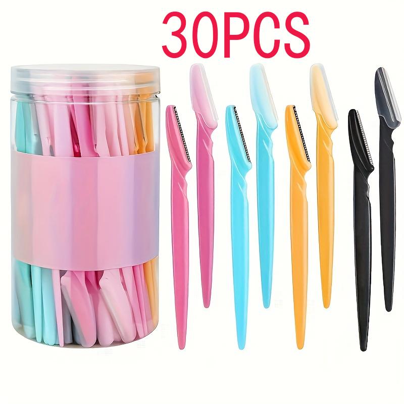 30/40Pieces Stainless Steel Eyebrow Razor Set Fashion Design, Durable Blades, Smooth Surface, Facial Hair Remover, Personal Care