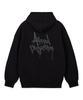 Pen Graffiti Lettering Oversized Wide Shoulder Hoodie_Black