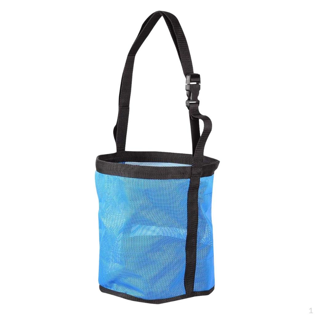 Equestrian Hay Bag for Outdoor Use, Grain Feedbag with Mesh Design And Solid Base