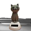 Solar Shaking Cat Car Decoration Cartoon Cat Toy Dashboard Decorations Solar Shaking Head Doll Black Cat Small Gadget Decor