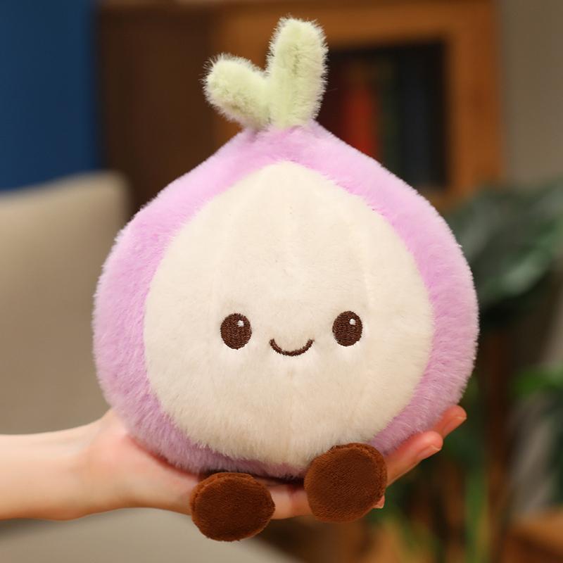 20cm Cartoon Cute Vegetable Fairy Plush Doll With Legs Onion Garlic Ginger Plush Toy Kitchen Home Decoration Gift For Children