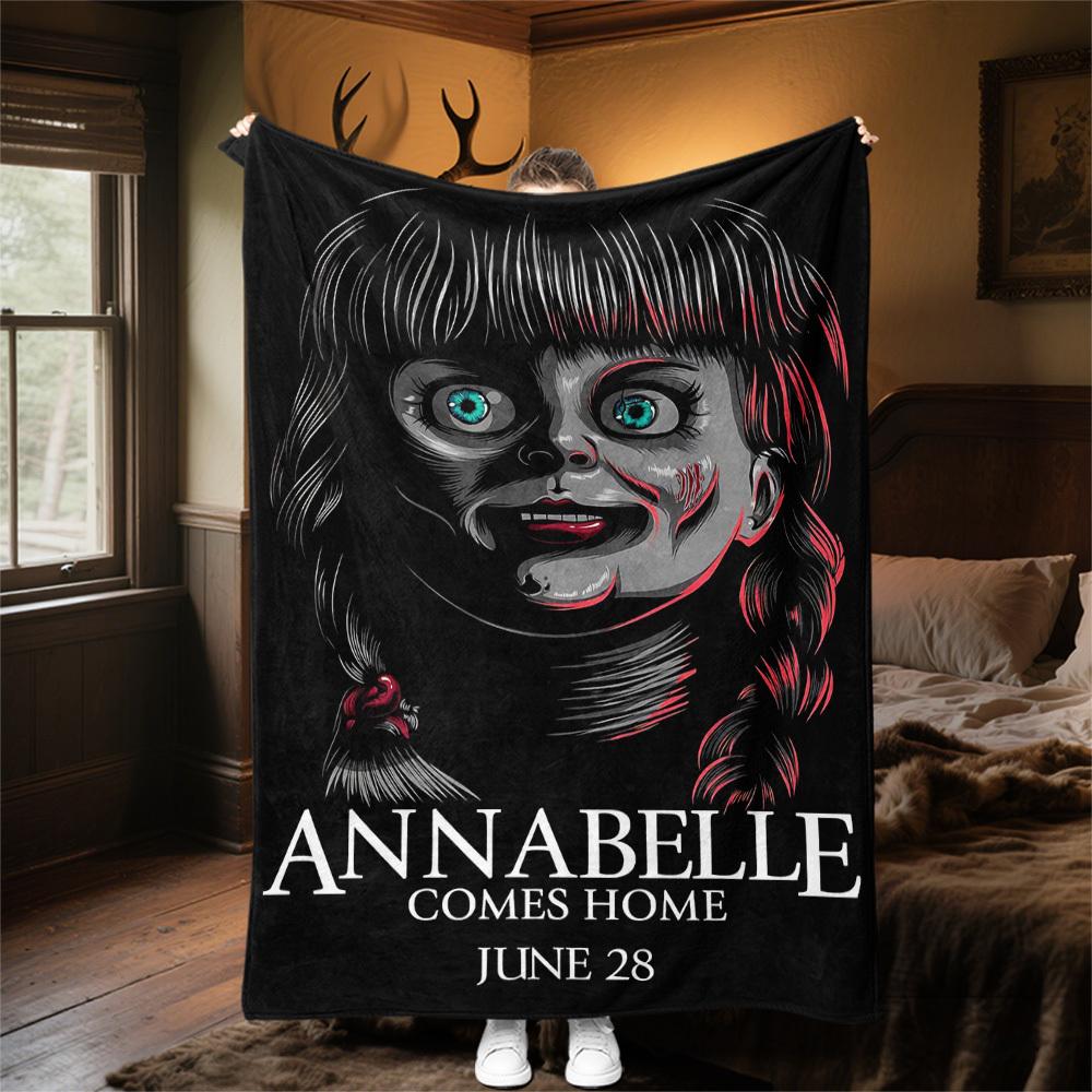 1PC Annabelle Comes Home Outdoor Flannel Blanket Soft Plush Decor for Picnics, camping,Bedroom, Playroom, Office1181A