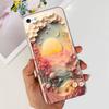 Für iPhone 5 5s Handyhülle iPhone SE 2016 Rückseite Weiches TPU Transparenter Silikon-Stoßfänger Blume Schmetterling Auf Apple iPhone5 5 s