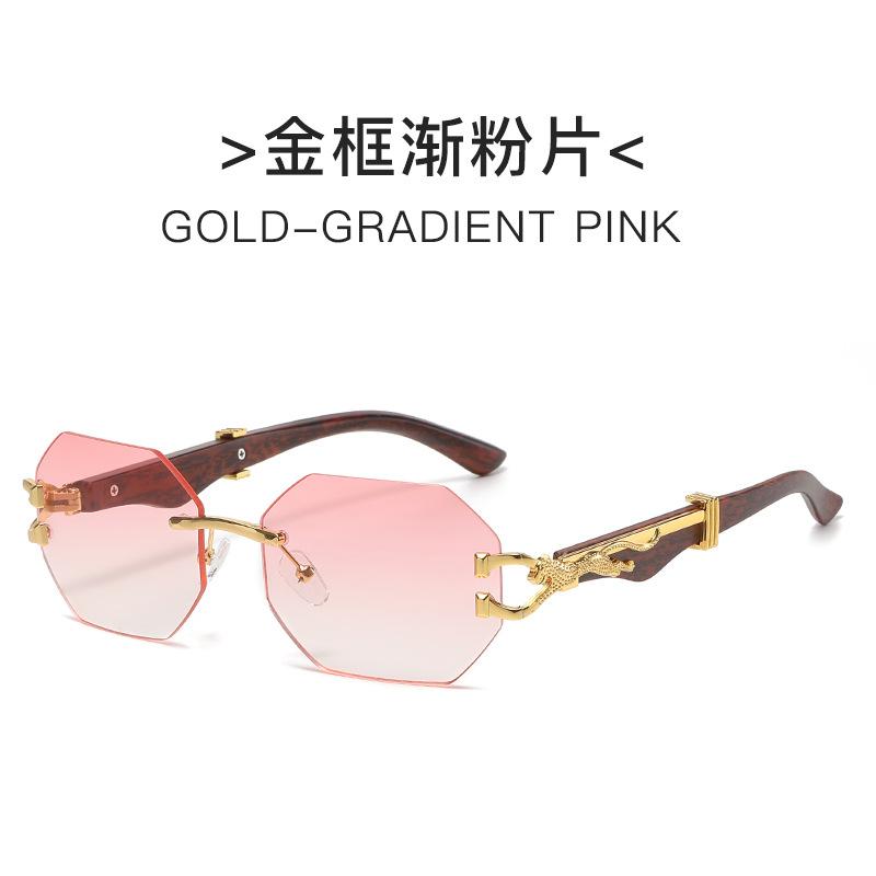 Metal Frameless Unisex Sunglasses Women Punk Eyewear Outdoor Sports Cycling Driving Shades Anti UV400 Protection