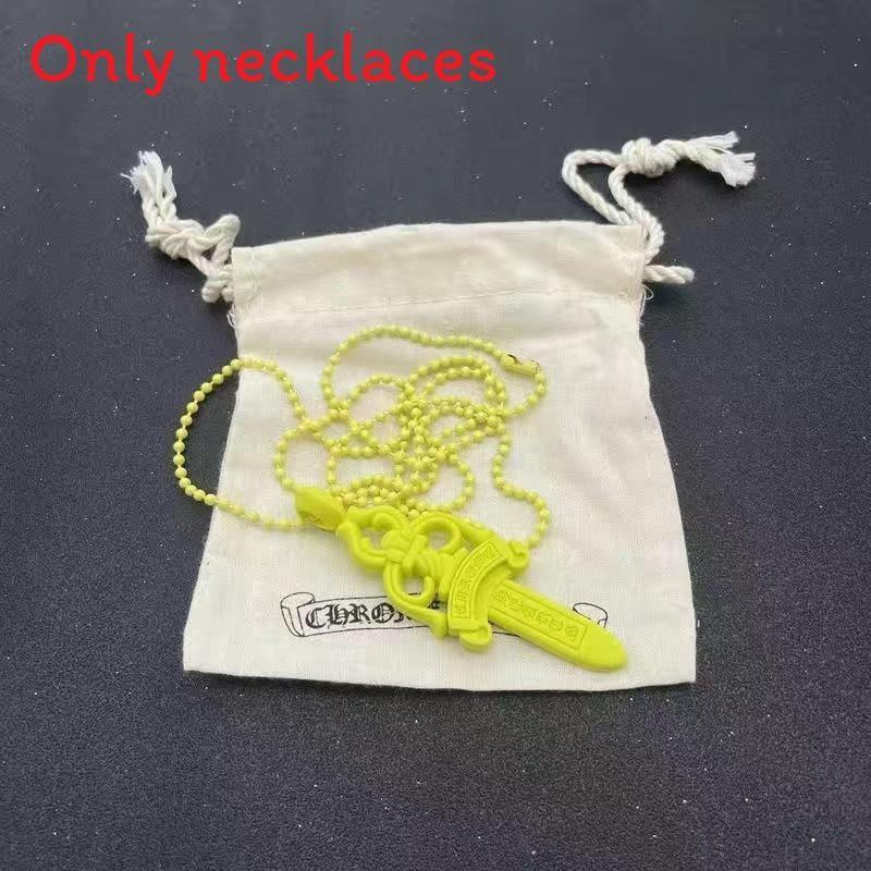 Cross Silicone Gothic Sword Colorful Necklace For Trendy Daily Wear Casual