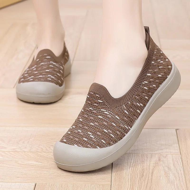 Fashion 2025 Spring Pastoral Fisherman Shoes, Soft-soled Non-slip Walking Comfortable One-pedal Mother Shoes