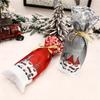 Creative Christmas Wine Bottle Bags Cute Santa Drawstring Wine Bottle Gift Cover Xmas Party Decor
