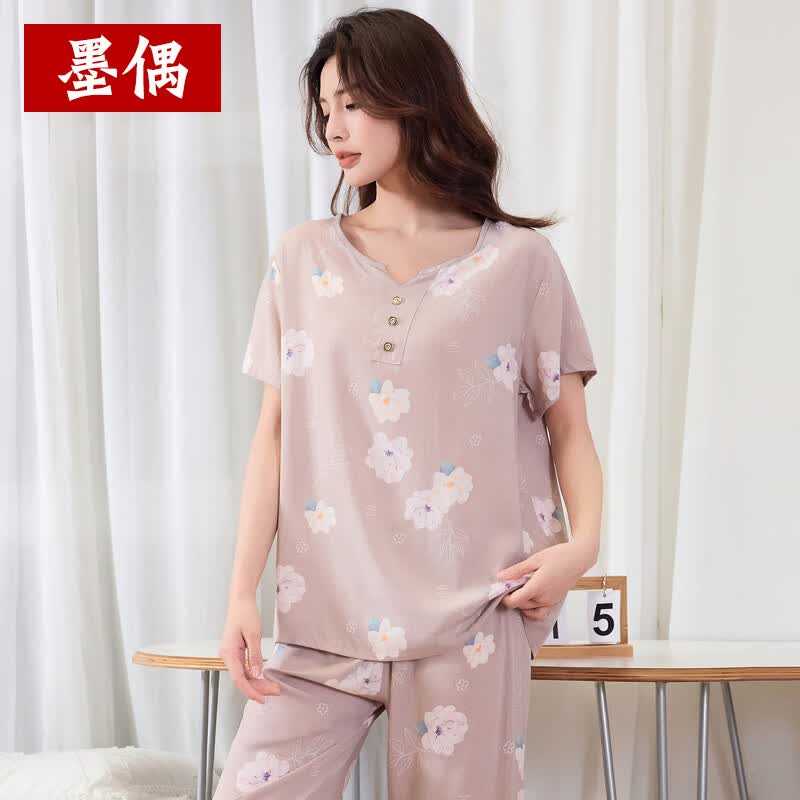 Women s Skin-Friendly Summer Pajama Set 3XL
