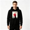 Men's Samurai Sakura Red Sun Print Pullover Hoodie Casual Long Sleeve Sweatshirt